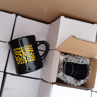 Mug à café en céramique vintage classique de 12 oz, personnalisable avec logo, tasse à thé rétro créative en grès, mug à double paroi à taille épaisse, vente en gros