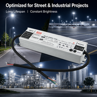 Alimentation à découpage étanche IP65 Mean Well HLG-240H-24A 240W 24V 10A pour éclairage public