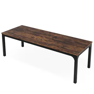 Wabi-sabi Furniture Extra Long Birch Surface Wood Computer Desk for Worker Double Long Wood Wabi-sabi Desk <strong>Pc</strong> <strong>Table</strong> Workstation - Product Image 6