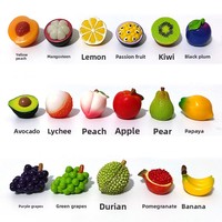 Miniature de simulation de fruits, modèle de jouet pour micro-paysage, accessoires de table de sable DIY, banane, raisin