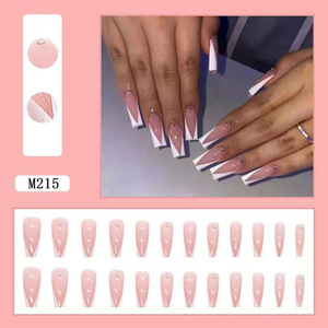 <span class=keywords><strong>Uñas</strong></span> Postizas Hechas a Mano, Cobertura Completa, <span class=keywords><strong>Punta</strong></span> <span class=keywords><strong>Francesa</strong></span> Artificial, Almendradas Medianas, Cuadradas, Largas, Brillantes, <span class=keywords><strong>de</strong></span> ABS, para Decoración <span class=keywords><strong>de</strong></span> Mujeres - Product Image 5