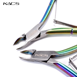 KADS Lot de 6 repousse-cuticules arc-en-ciel en acier inoxydable, coupe-ongles, éliminateur de peaux mortes, outils de pédicure et manucure pour soins des ongles - Product Image 6