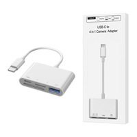 Adaptador de tarjeta de memoria SD TF tipo C 3 en 1, Puerto USB 3,0, concentrador OTG para lectores de cámara de teléfono móvil, convertidor de datos en Stock