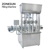 ZONESUN ZS-YT4T-4P automatique miel jus de fruits savon détergent pâte 4 têtes ligne de Machine de remplissage de bouteilles avec prix bon marché