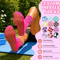 Chaussettes de yoga personnalisées New East Reformer, chaussettes antidérapantes mignonnes pour femmes, brodées, respirantes, antidérapantes, pour le Pilates