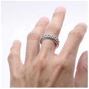 Nhẫn Nam Giảm Lo Âu Xoay Được Bằng Bạc Sterling 925 - Product Image 4