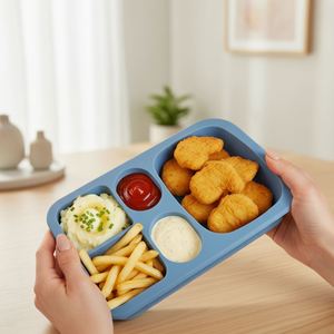 Custom New LOW MOQ Silicone Durable Back <b>School</b> Food Grade Smooth Leak Proof <b>Lunch</b> <b>Box</b> Microwave Dishwasher Safe Rectangle - Product Image 1