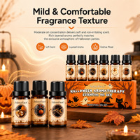 Coffret Cadeau d'Halloween Transfrontalier d'Huiles Essentielles d'Aromathérapie pour Diffuseur DIY Domestique, Parfum Doux Relaxant à Arômes Superposés