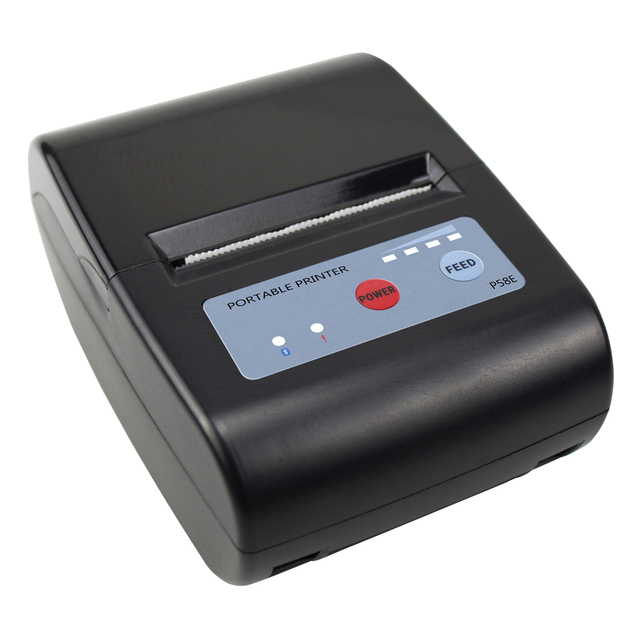 P58E Thermal Receipt Printer, 58mm Mini Wireless POS Receipt Printer 2" Mobile Thermal Printer for Small Business Restaurant
