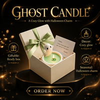 Porte-bougie fantôme en céramique blanche, style nordique, pour Halloween, bougeoir, récipient d'aromathérapie, décoration d'intérieur, cadeau pour fête, vente en gros OEM