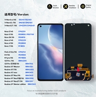 Écran de remplacement pour téléphone portable OPPO Reno 5 5K 6 7/1 + Nord/Realme GT/K9/Q3 Pro /Find X3 Lite Digitizer Assembly