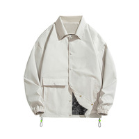 Logo personnalisé de haute qualité veste boutonnée doublure en maille de satin veste d'entraîneurs pour hommes