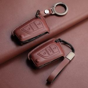 Étui de protection pour clé de voiture en cuir pour Toyota RAV4 Levin Camry Reiz Highlander Corolla Yaris Verso Avensis <span class=keywords><strong>Aygo</strong></span> <span class=keywords><strong>Coque</strong></span> de clé de voiture à distance - Product Image 5