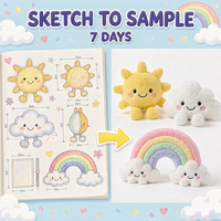 Jouet en peluche personnalisé ODM/OEM, motif météo de dessin animé, poupée en peluche de haute qualité pour la production de merchandising de marque sur mesure