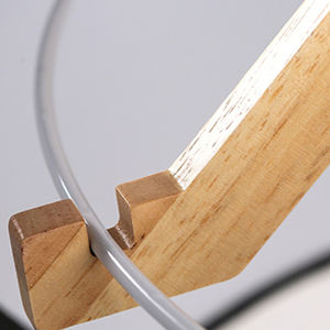 Luminaire suspendu en <span class=keywords><strong>tissu</strong></span> de style scandinave moderne, luminaire suspendu en bois nordique, lustre E27 pour la décoration intérieure - Product Image 4