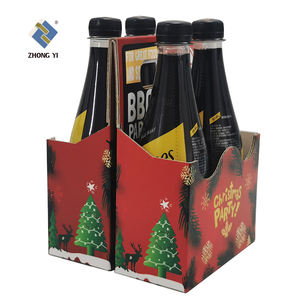 定制纸板牛皮纸支架4 6包饮料瓶载体盒波纹啤酒盒 - Product Image 2