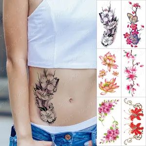 Vente chaude Fleur Bras Tatouage Temporaire Sexy Autocollant De Tatouage Artificiel