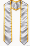 Étole de graduation dorée Hunter colorée 100 % polyester unisexe personnalisable avec logo et taille pour l'école - Product Image 6
