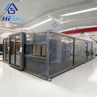 Maison Conteneur Pliable Préfabriquée Mobile Modulaire et Extensible en Acier Léger, 20 et 40 Pieds, Prête à l'Expédition