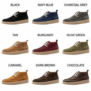 Chaussures pour hommes, style britannique rétro, tendance, décontractées, polyvalentes, mi-hautes, en daim - Product Image 3