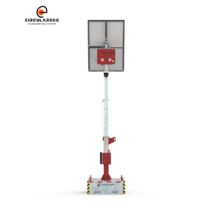 Circularegg en stock : Remorques solaires mobiles avec système de surveillance 360. Caméra de surveillance sur tour avec mât télescopique de 4,5 m pour parkings - Product Image 2