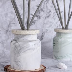 RAINCOAST <span class=keywords><strong>Diffusore</strong></span> per Ambienti in Ceramica Effetto Marmo da 200ml Eco-Friendly <span class=keywords><strong>con</strong></span> <span class=keywords><strong>Bastoncini</strong></span> in Legno per Fragranza Casa Regalo - Product Image 5