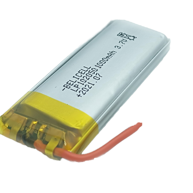 BELICELL 1000mAh 3.7V Solid State Pouch Battery LP102050 with Connectors 10x20x50mm for Consumer Electronics