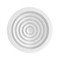 Diffuseur d'air rond en plastique ABS, sortie de ventilation rotative pour l'air frais et les systèmes de climatisation centralisée