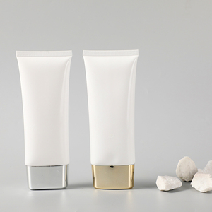 Coperchio a vite <span class=keywords><strong>del</strong></span> nastro dell'imballaggio cosmetico <span class=keywords><strong>del</strong></span> tubo molle ovale piano biodegradabile della canna di Suger per <span class=keywords><strong>l</strong></span>'imballaggio vuoto della crema di BB - Product Image 1