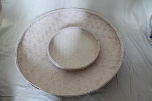 Panier plat peu profond en bambou écologique fait à la main Vintage cuisine tenture murale ornement pour sécher les aliments fruits Art mural bricolage - Product Image 3