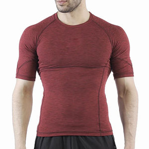 Por encargo de alta calidad 100% poliéster Jiu Jitsu Rash Guard personalizado manga corta MMA compresión Rash Guard para hombres - Product Image 1