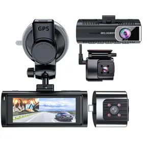 HK17 3.16 Inch Front 4K Separate 1080P Rear Camera Dash Cam 2.4/5G WIFI Suction Cup Bracket With GPS Car Black Box DVR