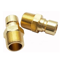 Raccord de tuyauterie hexagonal en laiton, filetage mâle, poli, forgé CNC, 1/4-1/2 BSP pour systèmes de compresseurs d'air ZTOP JZ-JEMM
