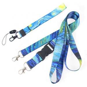 Woven Mobile Satin Promotional Phone Strap Pvc Polyester Lanyard With Logo Custom Keychain With Id Card Badge Holder - Product Image 5