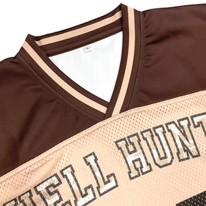 Factory Wholesale Street American Football Uniforms Custom Sublimation <b>Mesh</b> Breathable Oversized Football Jersey - Product Image 5