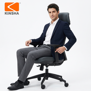 KINSHA Executive <b>Office</b> <b>Chair</b> PU Leather Adjustable Armrest <b>Swivel</b> Ergonomic Modern Design for <b>Office</b> Building - Product Image 1