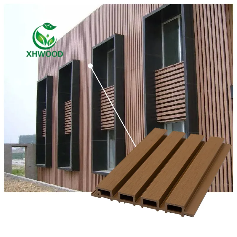 Co-extruded Exterior Outdoor Wall Wpc Fluted Cladding Panel
