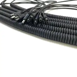 rub resistance soft 1 second rebound matt spiral cable to 5521/5525 data cable with iec c13 power cord