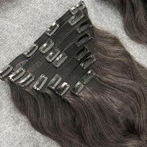 Nouveau type d'extension de cheveux vietnamiens 100% Clip In From Thanh An Viet Nam Pas d'enchevêtrement Pas de perte de cheveux Prêt à expédier Genius Weft - Product Image 3