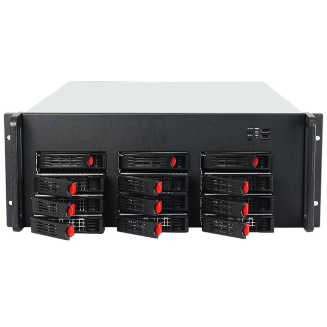 MACASE R465F-12 Industrial Server Rack 4U Storage Chassis 12 Hot-swap Drive Bays 2*12CM Fans for EATX/ATX MB in Stock