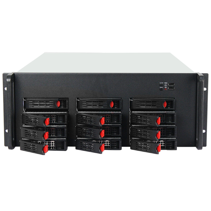 ผลิตอุตสาหกรรม Server Rack 4U เก็บแชสซีสำหรับ EATX ATX MB 12 ช่องไดรฟ์ ...