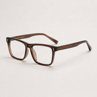 Monture de lunettes optiques ultralégères TR - Monture de lunettes solides et tendance en acétate pour l'extérieur - Monture optique à la mode