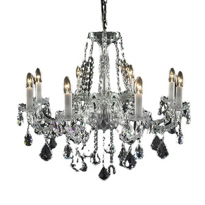Stainless Steel <b>Chandelier</b> E26 Bulb Base 3500K Warm White LED Living Room Pendant Light with Gold Body Adjustable Height Mounted - Product Image 2