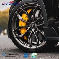 Nouvelles jantes forgées personnalisées à cinq branches 20-22 pouces 5x130 pour Taycan & Panamera Gris foncé brillant Concave Modulaire