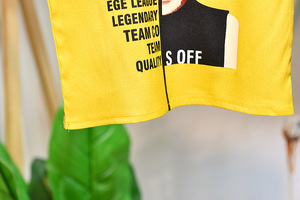 Robe longue en tissu à motifs avec logo imprimé, noire, blanche, à pois, jaune bébé pour fille enfant - Product Image 5