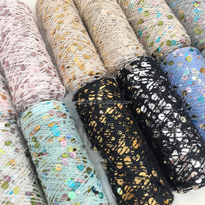 Toplu güçlü akrilik karışımlı iplik tıknaz örgü Polyester payet ipliği el örgü için boyalı desen rengi ile - Product Image 4