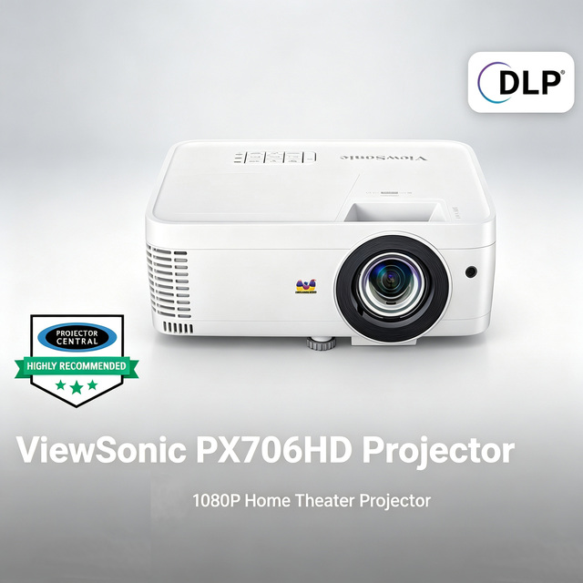 ViewSonic PX706HD 1080P Short Throw Gaming Projector with 3000 Lumens Low Input Lag and USB C Golf Simulator Projector