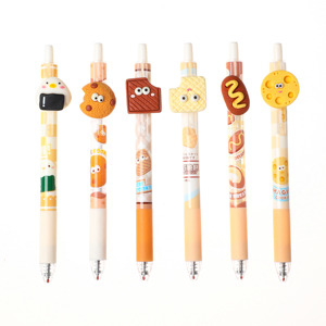 Penna Gel Umei a Forma di Biscotto Cartoon, Punta 0.5mm per Scuola e Ufficio, con Accessorio Kawaii Simulato Snack - Product Image 1
