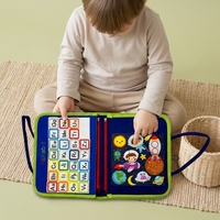 Livre sensoriel Montessori personnalisable en feutre, livre d'activités pour la petite enfance, livre d'autocollants magiques pour l'apprentissage précoce, jouets pour enfants et tout-petits