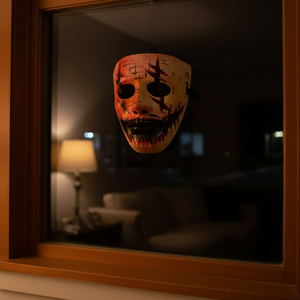 Hari Halloween dekorasi mati, digambar tangan menakutkan untuk masker wajah hantu gaya mengerikan dalam plastik untuk hari April Fool - Product Image 6